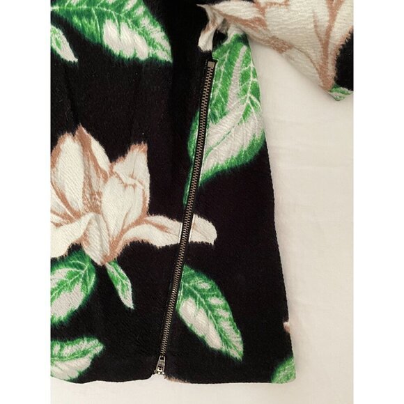 Anthropologie Vintage Style Postage Stamp tropical Floral Print Top - Picture 4 of 6